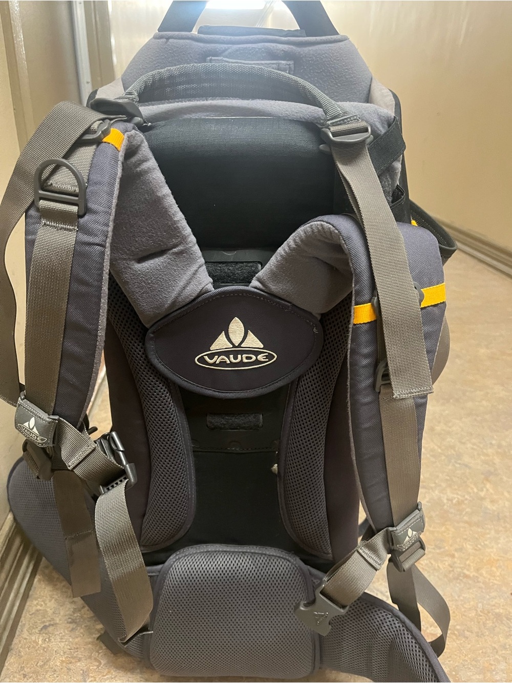 Vaude Grey and Yellow Outdoor Backpack